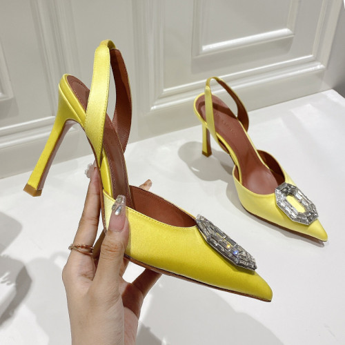 Amina Muaddi Womens Shoes Sandals Slippers Luxury Brand Fashion Pumps for Women with Original Box