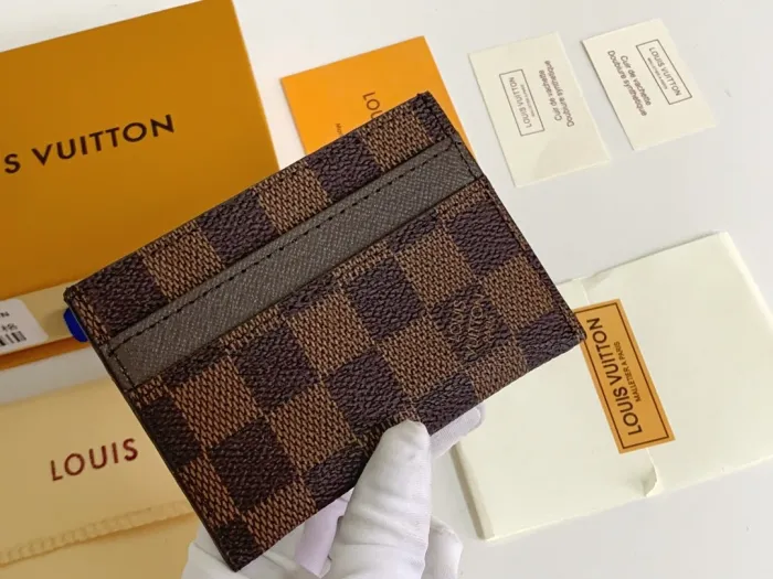 Louis Vuitton Womens Mens Bags Card Holder Luxury Brand M62170 Double Card Holder with Original Box  