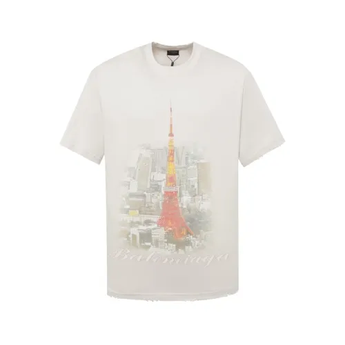 Balenciaga Luxury Brand Women Mens Short Sleeve T-Shirt   