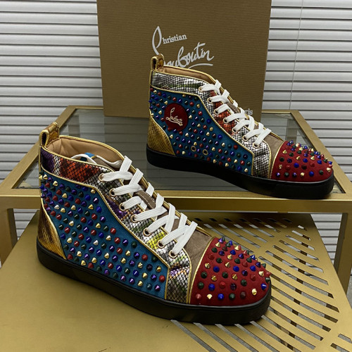 Christian Louboutin Mens Shoes Sneakers Luxury Brand Red Bottom Design Sports Footwears with Original Box