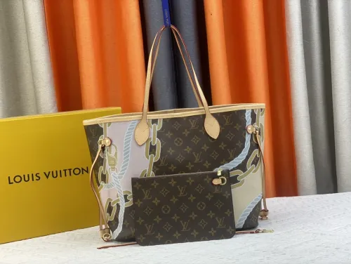 Louis Vuitton Womens Bags Handbags Luxury Brand Fashion Type NEVERFULL MM M21352 Silver Coated canvas