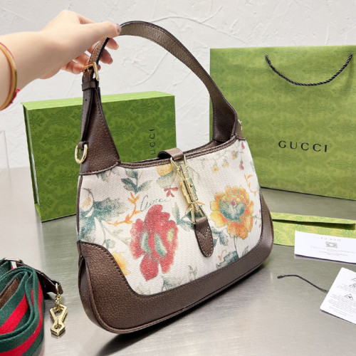 Gucci Womens Bags Handbags Shoulder Messenger Bags Luxury Brand GG Jackie 1961 medium shoulder bag 636710 HUHHG 8565 with Original Box