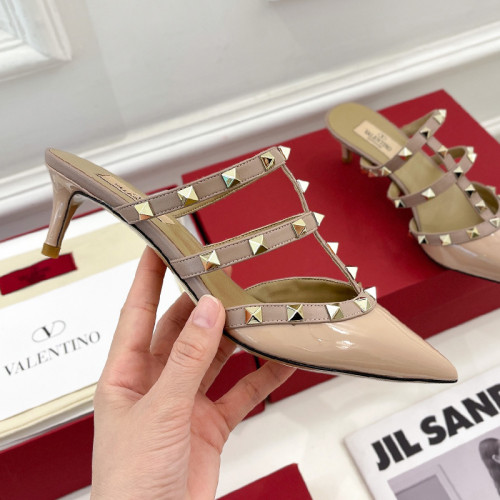 Valentino Women Shoes Mule Sandals Pointed Toe Slippers ROMAN STUD SLIDE SANDAL IN QUILTED NAPPA 5cm Heel with Original Box Whatsapp 