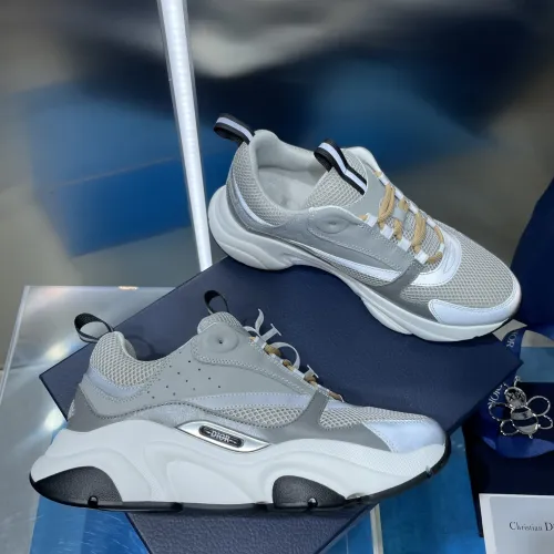 Dior Mens Shoes Sneakers Luxury Brand Breathable Design B22 SNEAKER Mesh with Smooth Calfskin with Original Box 3SN231YXX_H861