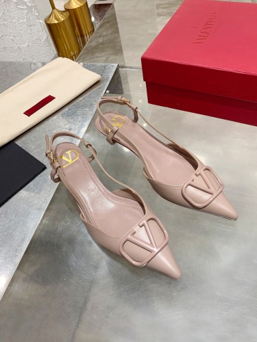 Valentino Garavani Women Fashion Shoes Pumps Luxury Brand Vlogo Signature Calfskin with Original Box 4cm Heel