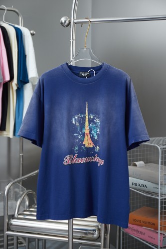 Balenciaga Luxury Brand Women Mens Short Sleeve T-Shirt   