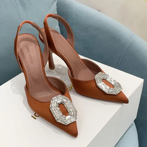 Amina Muaddi Womens Shoes Sandals Slippers Luxury Brand Fashion Pumps for Women with Original Box 9cm Heel