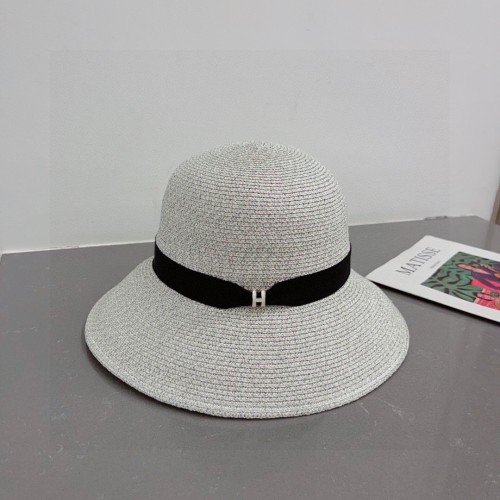 Hermes Womens Hats Luxury Brand Design Hermes Bucket Hat Straw Hat with Original Box  