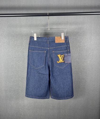 Louis Vuitton Luxury Brand Mens Pant Short Cotton Chambray Shorts 1AFX83   