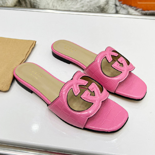 Gucci Womens Shoes Slippers Gucci WOMEN'S INTERLOCKING G CUT-OUT SANDAL Luxury Brand with Original Box 694451 US000 2535  