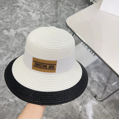 Dior Womens Bucket Hat Straw Hat Luxury Brand Design Dior Cap with Original Box  