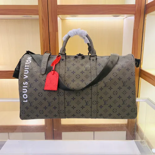 Louis Vuitton Womens and Mens Unisex Bags Luxury Brand LV Keepall Bandoulière 45 Fashion Design Travel Bag