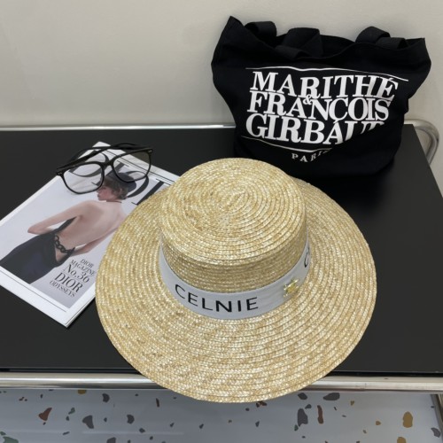 Celine Womens Hats Luxury Brand Design Celine Straw Hat with Original Box  