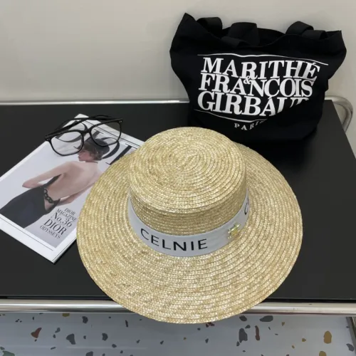 Celine Womens Hats Luxury Brand Design Celine Straw Hat with Original Box  