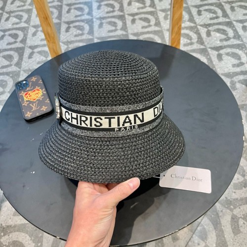 Dior Womens Straw Hat Bucket Hat Luxury Brand Design Dior Cap with Original Box  