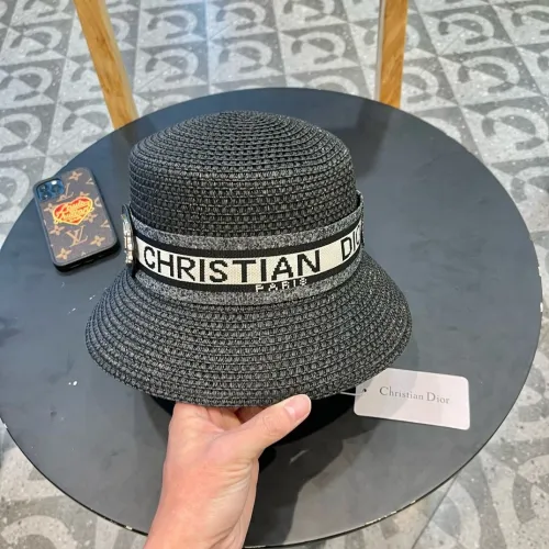 Dior Womens Straw Hat Bucket Hat Luxury Brand Design Dior Cap with Original Box  