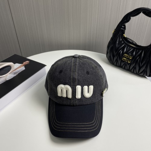 Miumiu Womens Mens Cap Baseball Hat Luxury Brand with Original Box  