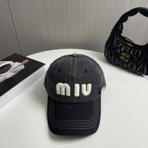 Miumiu Womens Mens Cap Baseball Hat Luxury Brand with Original Box  