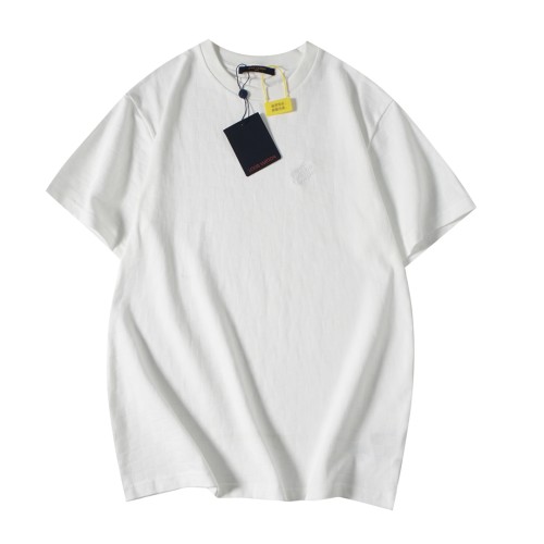 Louis Vuitton Luxury Brand Men Womens Short Sleeve T-Shirt Damier Cotton Pique T-Shirt   