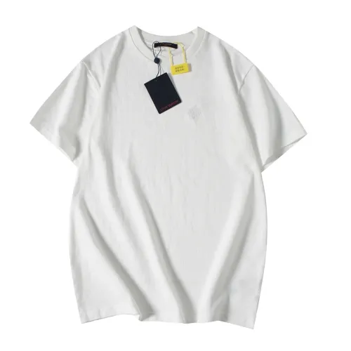 Louis Vuitton Luxury Brand Men Womens Short Sleeve T-Shirt Damier Cotton Pique T-Shirt   