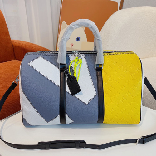 Louis Vuitton Womens and Mens Unisex Bags Luxury Brand LV Keepall Bandoulière 45 Fashion Design Travel Bag