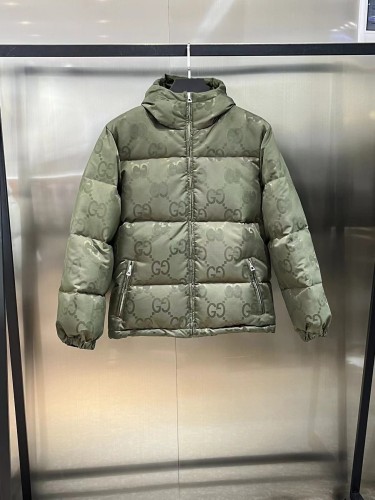 Gucci Men Womens Coat Luxury Brand Mens Hoodie Down Jacket JUMBO GG CANVAS DOWN JACKET ‎698710 Z8A53 3175 Top Quality   