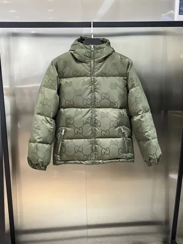 Gucci Men Womens Coat Luxury Brand Mens Hoodie Down Jacket JUMBO GG CANVAS DOWN JACKET ‎698710 Z8A53 3175 Top Quality   