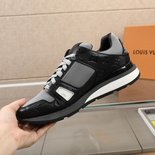 Louis Vuitton Men Shoes Sports RUN AWAY SNEAKER Running Design Luxury Brand with Original Box 1A9ZK8 Monogram-embossed grained calf leather and Epi calf leather