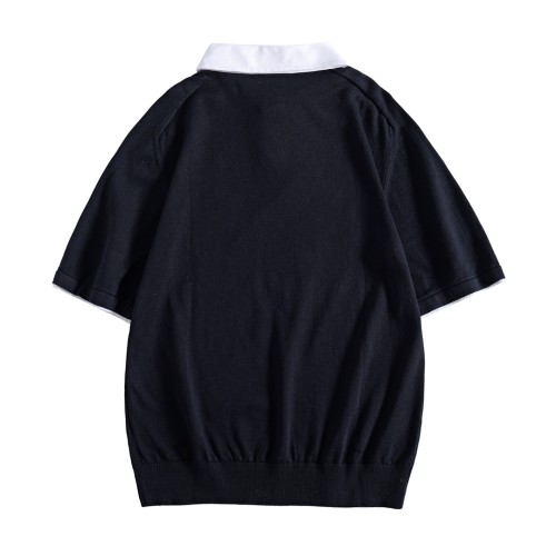 Louis Vuitton Luxury Brand Men Womens Short Sleeve T-Shirt Embroidered Short-Sleeved Cotton Blend Polo Shirt 1AFQQJ   