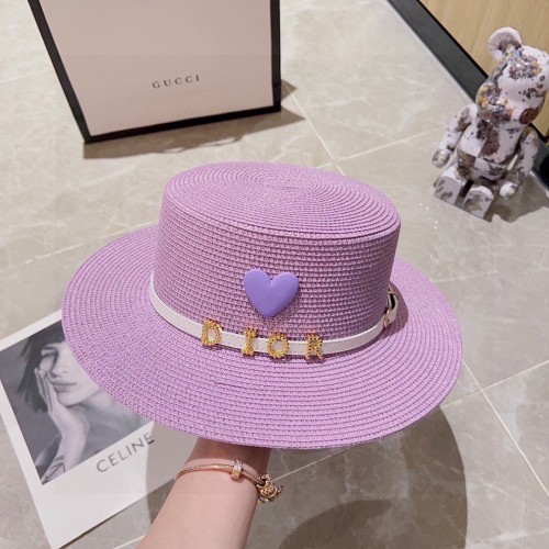 Dior Womens Straw Hat Luxury Brand Design Dior Cap with Original Box  