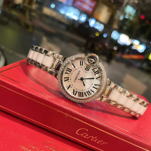 Cartier Womens Watch Luxury Brand Design Fashion Type with Original Box