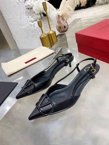 Valentino Garavani Women Fashion Shoes Pumps Luxury Brand Vlogo Signature Calfskin with Original Box 4cm Heel