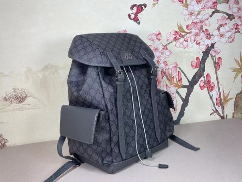Gucci Womens Bags Backpacks Luxury Brand Gucci GG Supreme Ophidia Medium Backpack With Straps  