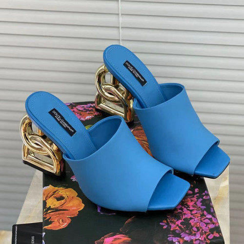 Dolce&Gabbana Womens Shoes Sandals Slippers Luxury Brand Fashion leather sandals with DG Pop 9cm heel with Original Box Whatsapp 