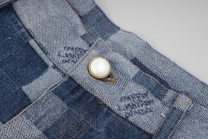 Louis Vuitton Luxury Brand Women Mens Pant Jeans   