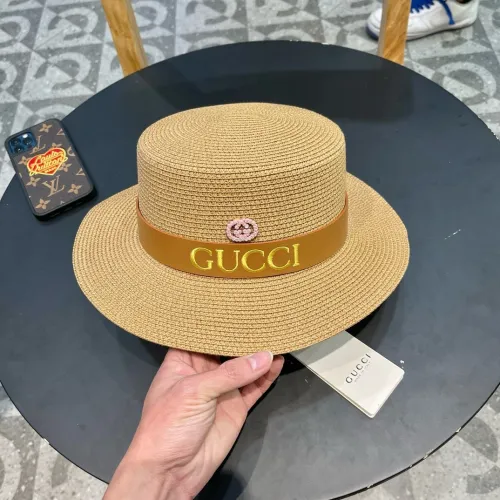 Gucci Womens Cap Bucket Hat Straw Hat Luxury Brand with Original Box  