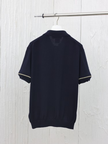 Louis Vuitton Luxury Brand Men Womens Short Sleeve T-Shirt Short-Sleeved Cotton Polo Shirt 1AFVS1   