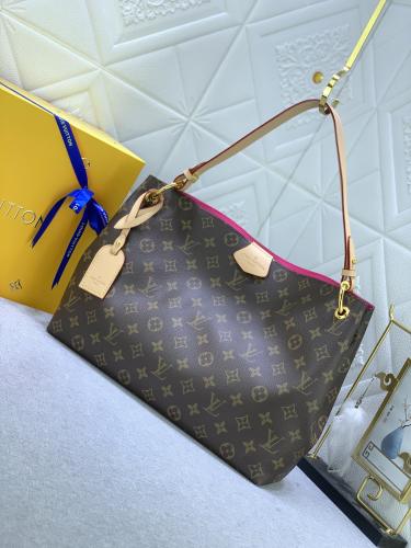 Louis Vuitton Womens Bags Handbags Luxury Brand Fashion Design GRACEFUL MM M43701 Beige Monogram Canvas without Original Box