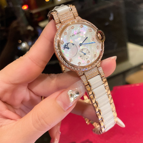 Cartier Womens Watch Luxury Brand Design Fashion Type with Original Box