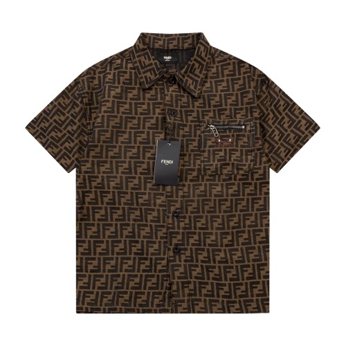Fendi Luxury Brand Women Mens Short Sleeve Shirt   