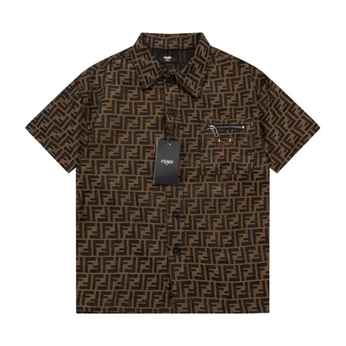 Fendi Luxury Brand Women Mens Short Sleeve Shirt   