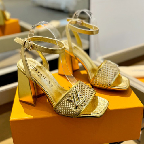 Louis Vuitton Womens Shoes Sandals High Heel 8cm Luxury Brand with Original Box  