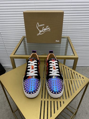 Christian Louboutin Mens Shoes Sneakers Luxury Brand Red Bottom Design Sports Footwears with Original Box