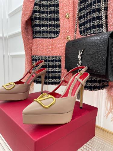 Valentino Garavani Women Fashion Shoes Pumps Luxury Brand Vlogo Signature Calfskin with Original Box 10cm Heel