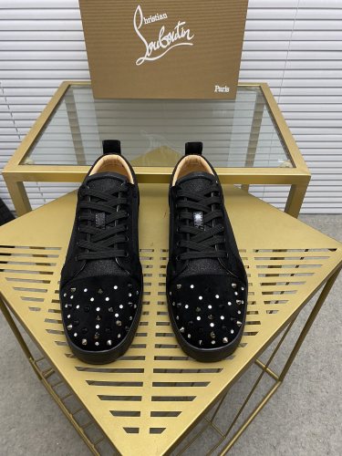 Christian Louboutin Mens Shoes Sneakers Luxury Brand Red Bottom Design Sports Footwears with Original Box
