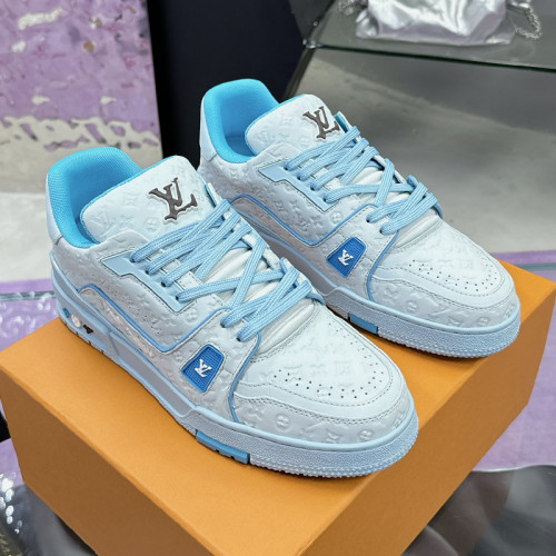 Louis Vuitton Mens Shoes Fashion Sneakers Design Luxury Brand LV TRAINER SNEAKER 1ABLVV Mix of materials with Original Box 1ABLUR  