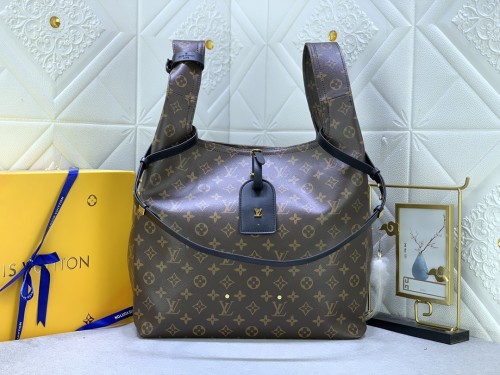 Louis Vuitton Womens Bags Shoulder Bag Luxury Brand Atlantis GM Monogram Canvas with Original Box  