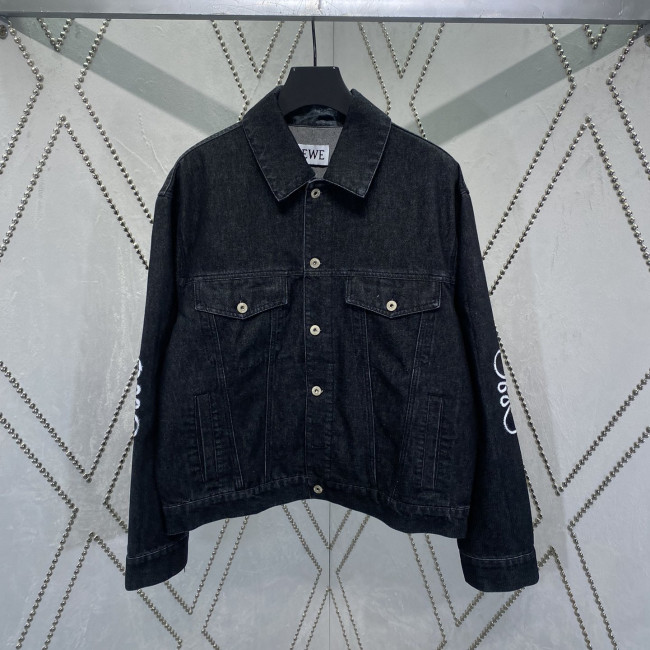 Loewe Men Womens Jackets Denim Luxury Brand Mens Jackets Top Quality   