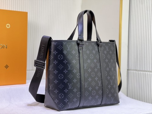 Louis Vuitton Womens Mens Bags Handbags Briefcase Luxury Brand Fashion Type Week-End Tote Monogram Macassar  