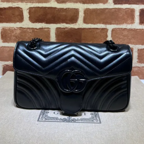 Gucci Womens Bags Shoulder Messenger Bag Luxury Brand Gucci GG Marmont matelassé small bag with Original Box  